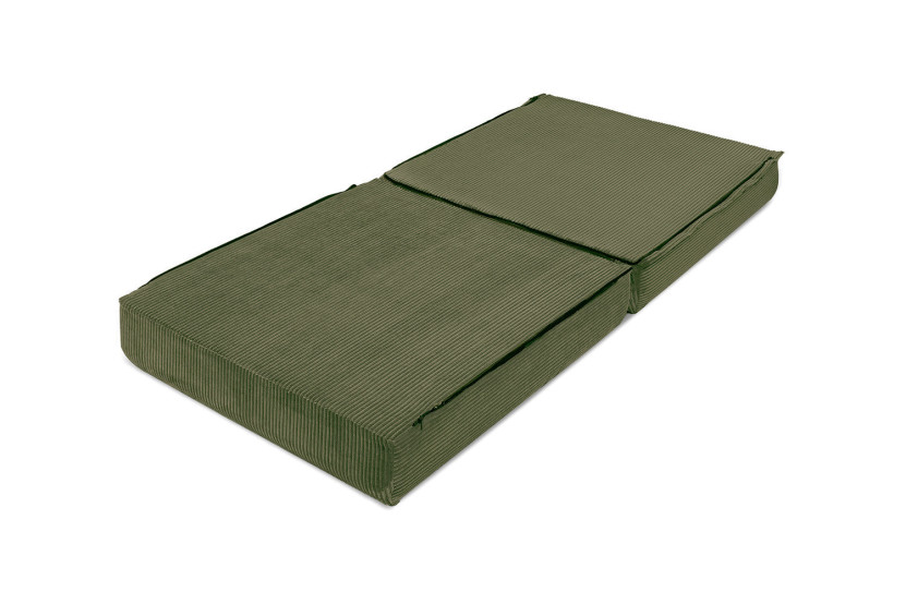 Pouf convertible et modulable - Velours côtelé - Vert