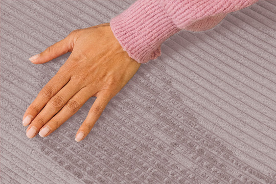 Housse Canapé droit convertible - 3 places - Tissu velours côtelé rose pâle
