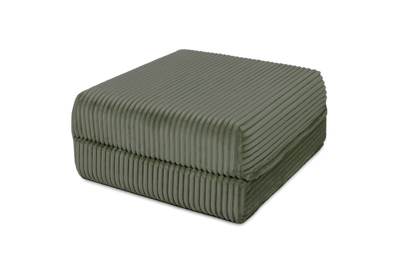Pouf convertible et modulable - Velours côtelé XL - Vert