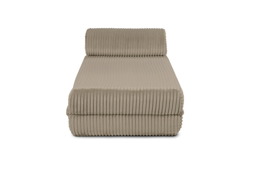 Housse Méridienne convertible - Tissu velours côtelé XL taupe