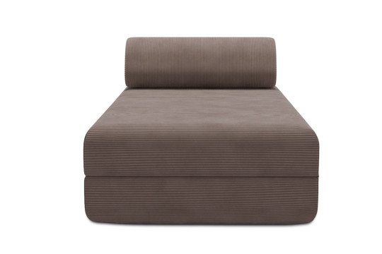 Housse Méridienne convertible - Tissu velours côtelé taupe