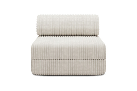 Fauteuil convertible et modulable - Velours côtelé XL Blanc