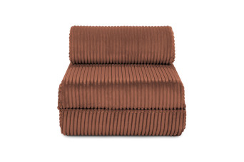 Fauteuil convertible et modulable - Velours côtelé XL - Terracotta