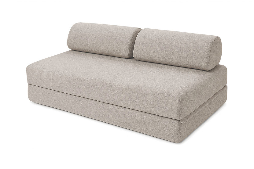 Canapé d'angle convertible 4 places - Tissu imperméable - Gris