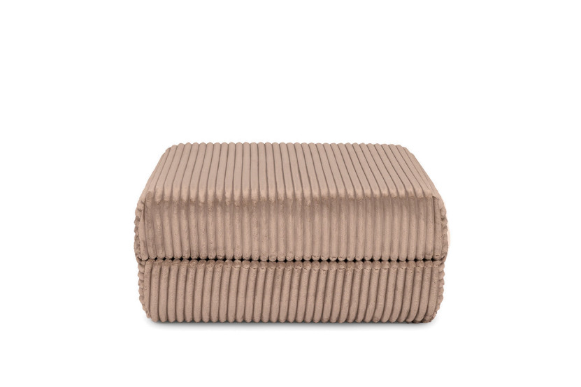 Pouf convertible et modulable - Velours côtelé XL - Marron