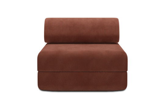 Housse Fauteuil convertible - Tissu velours côtelé terracotta