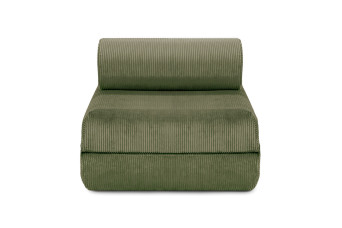 Fauteuil convertible et modulable - Velours côtelé - Vert