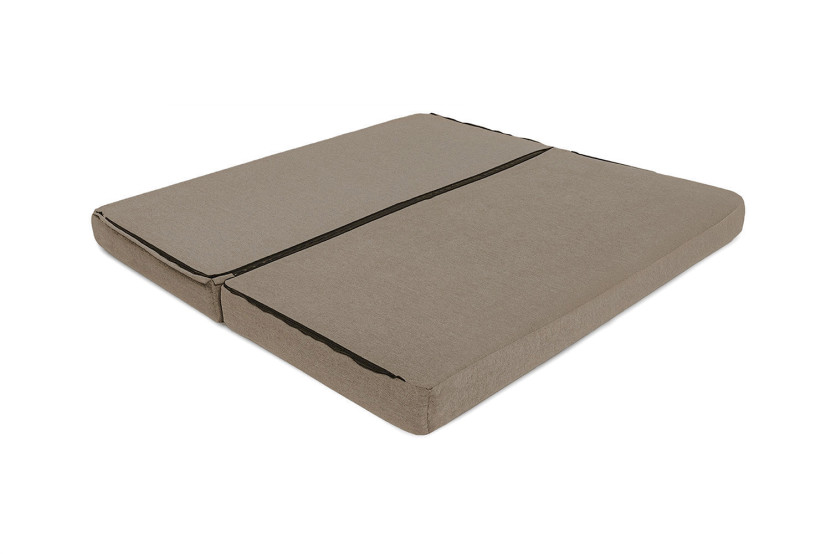 Méridienne convertible et modulable - Tissu lisse - Taupe