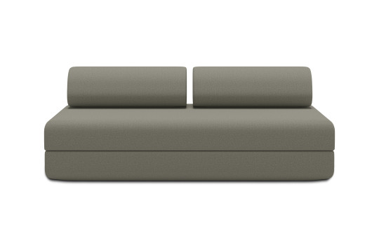 Housse Canapé droit convertible - 3 places - Tissu lisse taupe