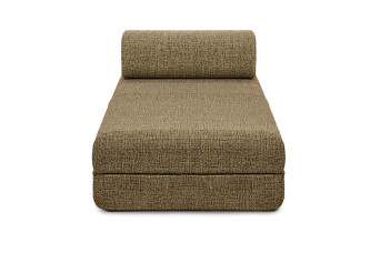 Méridienne convertible et modulable - Tissu tweed - Jaune