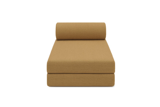Méridienne convertible et modulable - Tissu tweed Jaune