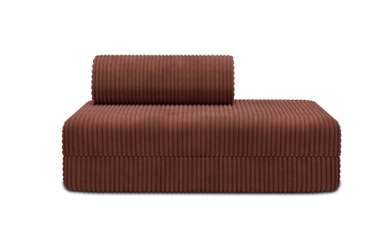 Canapé 2 places convertible et modulable - Velours côtelé XL Terracotta