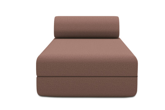 Housse Méridienne convertible - Tissu lisse terracotta