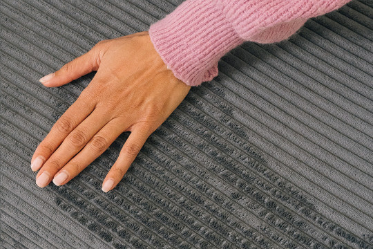 Housse Méridienne convertible - Tissu velours côtelé gris