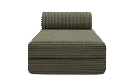 Housse Méridienne convertible - Tissu velours côtelé XL vert