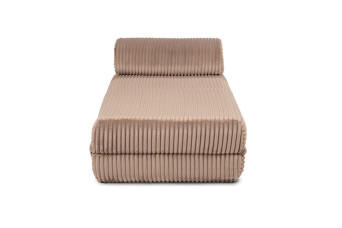 Méridienne convertible et modulable - Velours côtelé XL - Marron