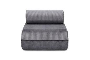Fauteuil convertible et modulable - Velours côtelé - Gris Fauteuil convertible et modulable - Velours côtelé - Gris