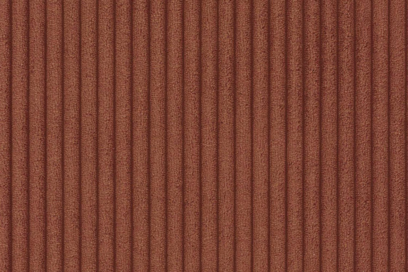 Canapé droit convertible et modulable 2 places - Velours côtelé - Terracotta