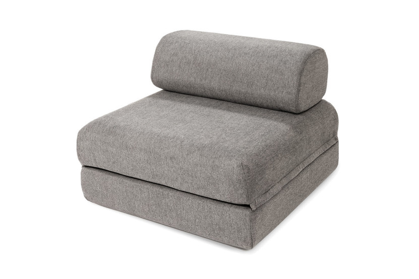 Fauteuil convertible et modulable - Tissu lisse - Gris