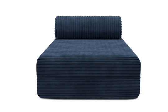 Méridienne convertible et modulable - Velours côtelé XL Bleu