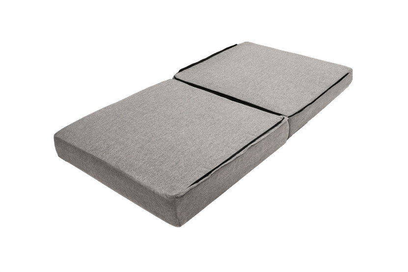 Fauteuil convertible et modulable - Tissu lisse - Gris