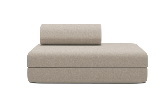 Canapé 2 places convertible et modulable - Tissu lisse Beige