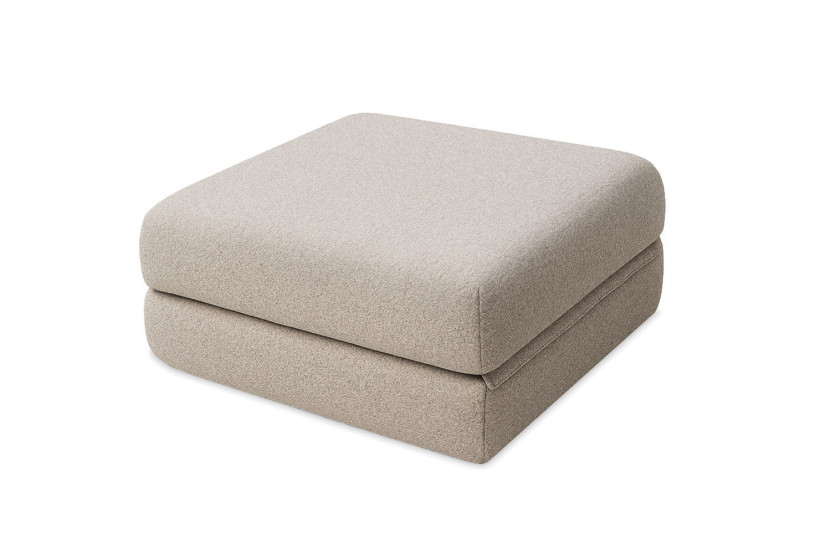 Pouf convertible et modulable - Tissu imperméable - Gris