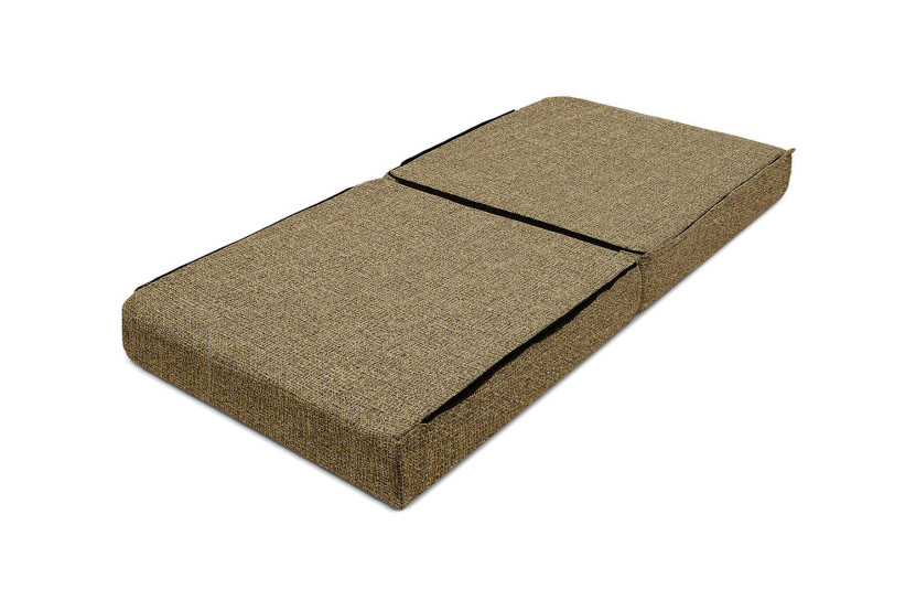 Fauteuil convertible et modulable - Tissu tweed - Jaune
