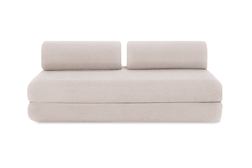 Canapé d'angle convertible 6 places - Tissu imperméable - Gris