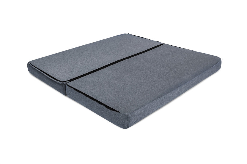 Méridienne convertible et modulable - Tissu lisse - Bleu