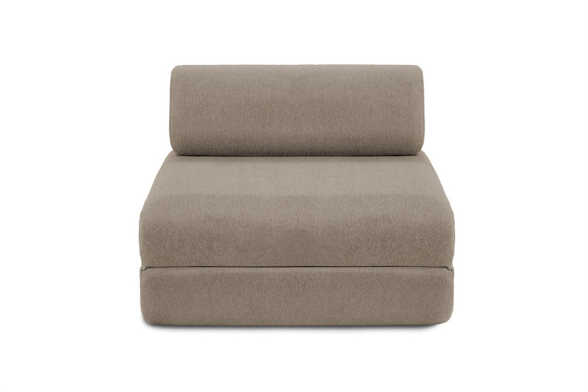 Housse Fauteuil convertible - Tissu lisse taupe