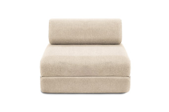 Fauteuil convertible et modulable - Tissu lisse - Beige