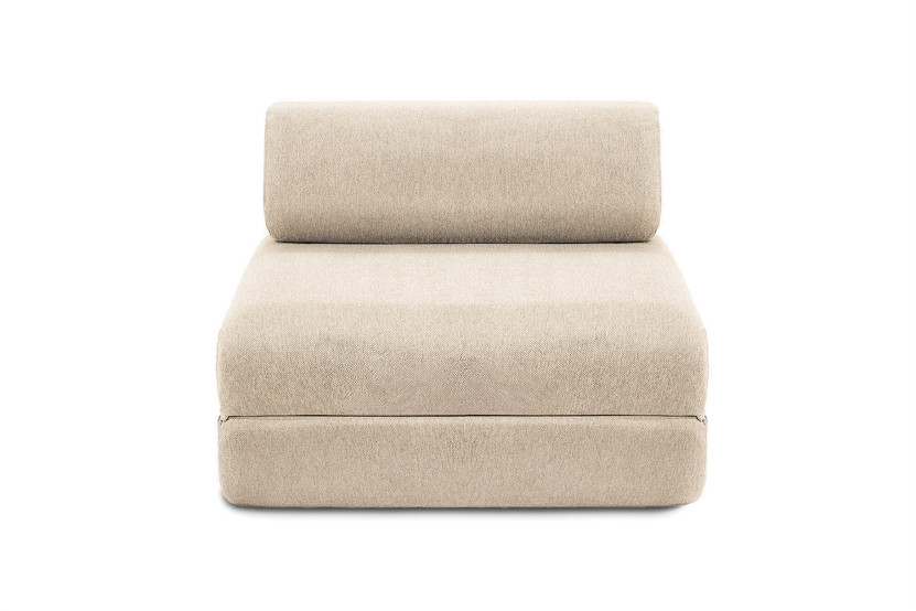 Fauteuil convertible et modulable - Tissu lisse - Beige