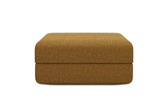 Housse Pouf convertible - Tissu tweed jaune