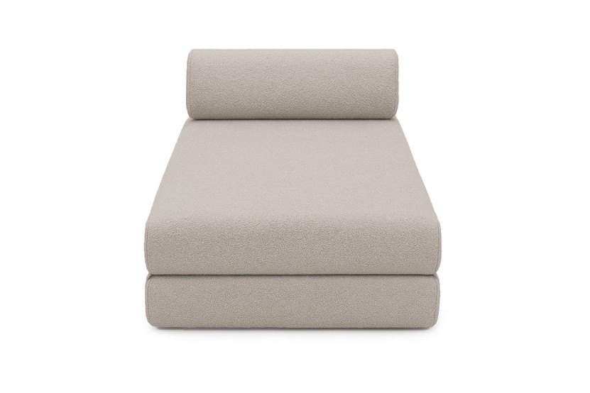 Méridienne convertible et modulable - Tissu imperméable - Gris