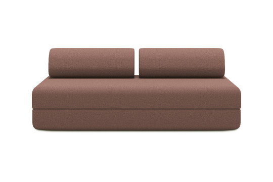 Canapé 3 places convertible et modulable - Tissu lisse Terracotta