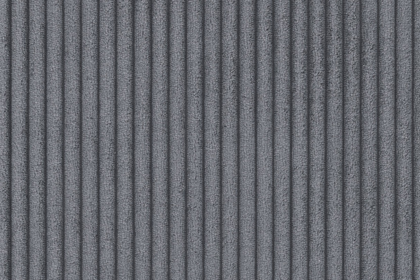 Méridienne convertible et modulable - Velours côtelé - Gris