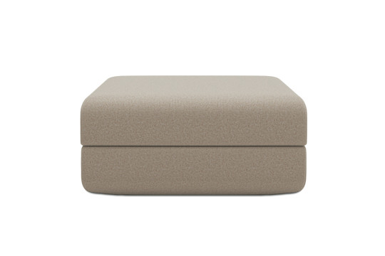 Pouf convertible et modulable - Tissu lisse Beige