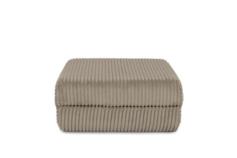 Pouf convertible et modulable - Velours côtelé XL - Taupe