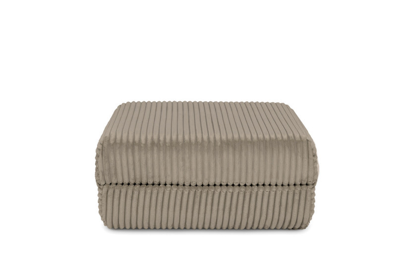 Pouf convertible et modulable - Velours côtelé XL - Taupe