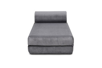 Méridienne convertible et modulable - Velours côtelé - Gris Méridienne convertible et modulable - Velours côtelé - Gris
