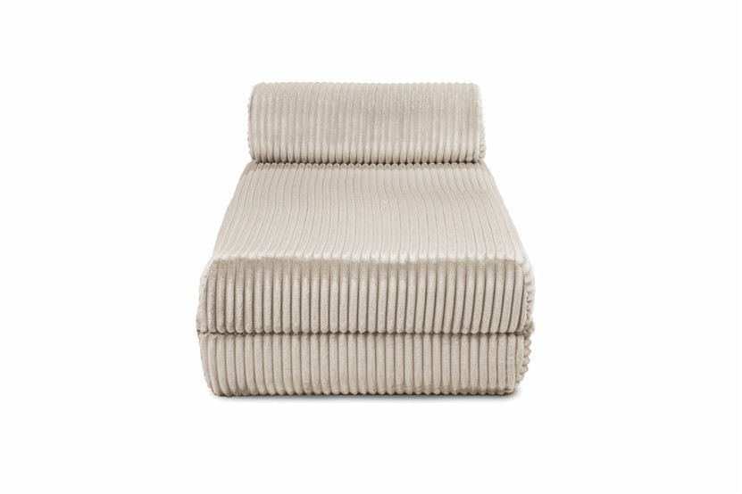 Canapé d'angle convertible 5 places - Velours côtelé XL - Beige