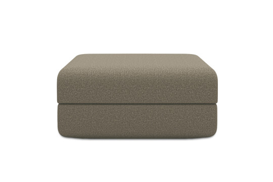 Pouf convertible et modulable - Tissu lisse Marron