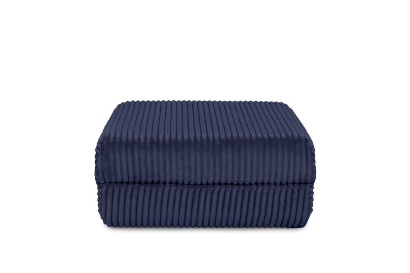 Pouf convertible et modulable - Velours côtelé XL - Bleu