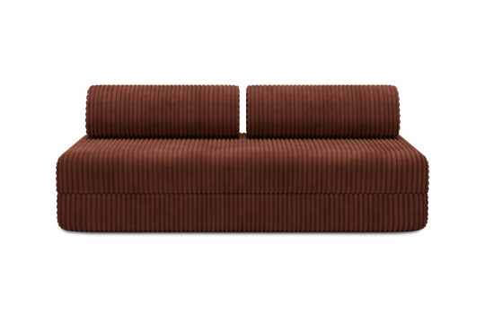 Canapé 3 places convertible et modulable - Velours côtelé XL Terracotta