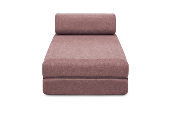 Méridienne convertible et modulable - Tissu lisse - Terracotta