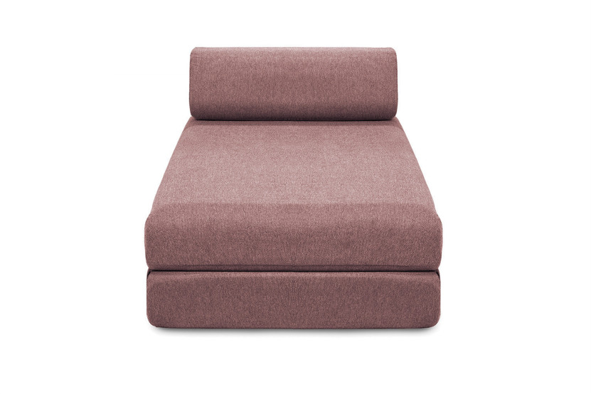 Méridienne convertible et modulable - Tissu lisse - Terracotta