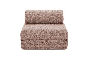 Fauteuil convertible et modulable - Tissu tweed - Rouge