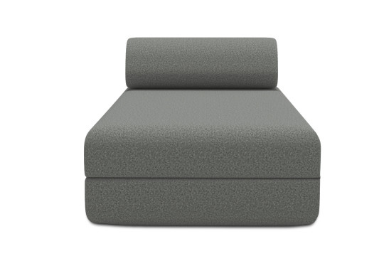 Housse Méridienne convertible - Tissu lisse gris