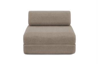 Fauteuil convertible et modulable - Tissu lisse - Taupe